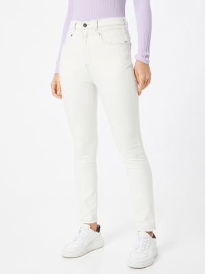 Hlače Mud Jeans bijela