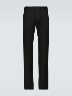 Pantalones chinos de algodón Saint Laurent negro