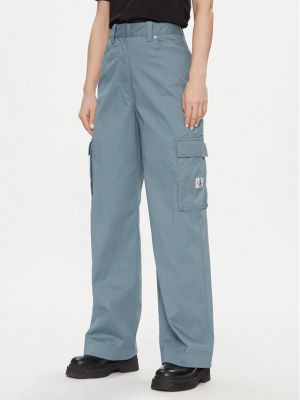 Priliehavé cargo nohavice Calvin Klein Jeans modrá