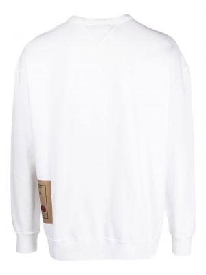 Sweatshirt mit rundhalsausschnitt Ten C weiß