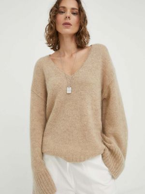 Sweter By Malene Birger beżowy