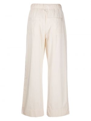 Pruhované bavlněné kalhoty Tekla bílé