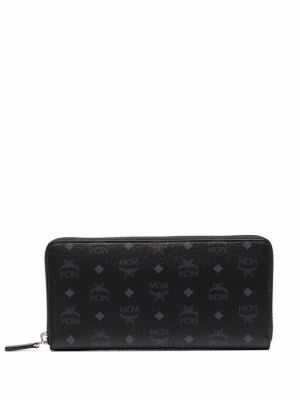 Cartera con cremallera Mcm negro