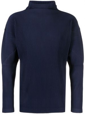Pullover mit plisseefalten Homme Plissé Issey Miyake blau