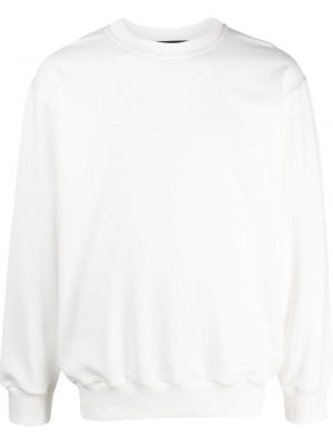 Bluza bawełniana z okrągłym dekoltem Styland biała