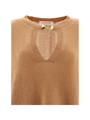 Jersey de cachemir de tela jersey con estampado de cachemira Valentino marrón