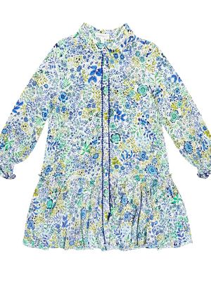 Floral dress for jenter Poupette St Barth Kids blå