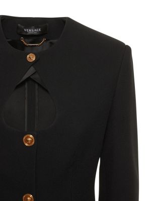 Сатенена мини рокля Versace черно