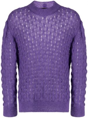 Пуловер с кръгло деколте Simone Rocha виолетово