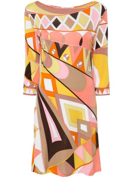 Ravna haljina s printom Pucci Pre-owned narančasta