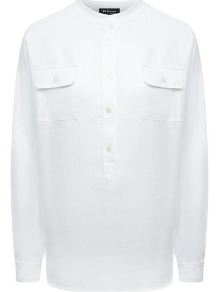 Льняная блузка Kiton белая