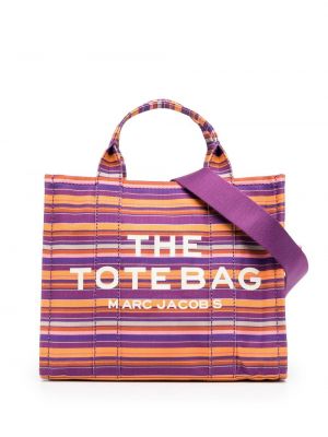 Шопинг чанта на райета виолетово Marc Jacobs