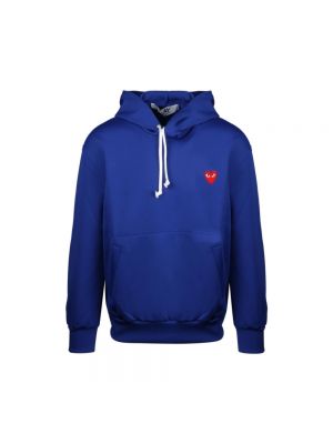 Herzmuster hoodie mit applikationen Comme Des Garçons Play blau