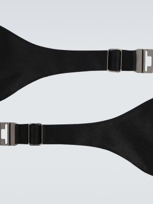Cinturón de seda Saint Laurent negro