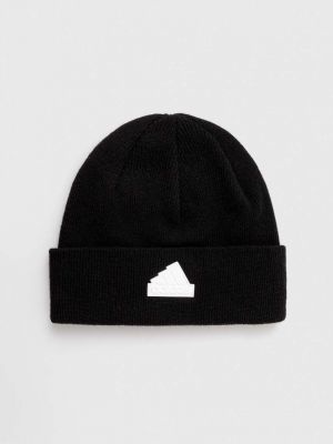 Чорна вовняна шапка Adidas
