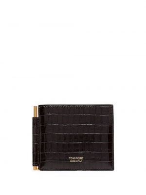 Plissert lommebok Tom Ford brun