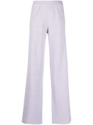 Lněné kalhoty Mrz fialové