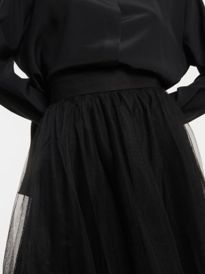 Tylové midi sukně Zimmermann černé