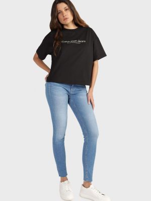 Чорна футболка вільного крою Calvin Klein Jeans