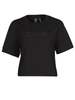T-shirt ricamato con motivo a stelle G-star Raw nero