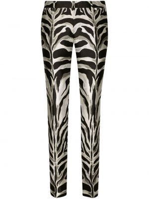 Pantaloni cu imagine din jacard cu model zebră Dolce & Gabbana