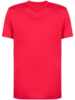 Памучна тениска от джърси Armani Exchange червено