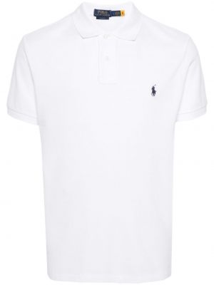 Poloshirt med broderier Polo Ralph Lauren hvid