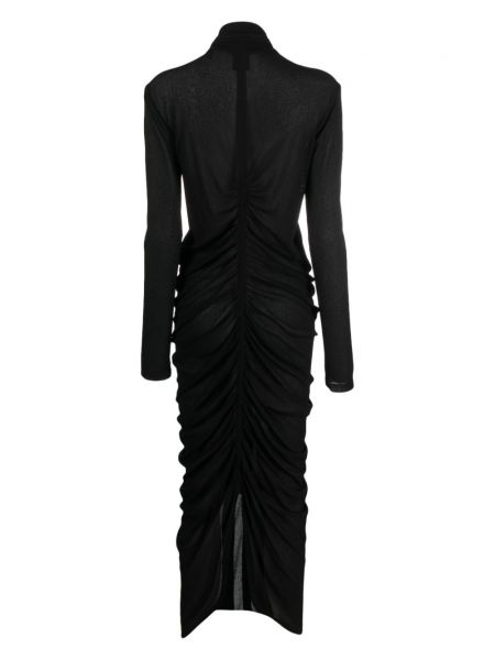 Sukienka długa drapowana Givenchy czarna