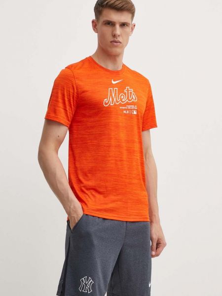 Koszulka z nadrukiem Nike pomarańczowa