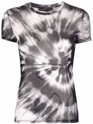 Прозрачна тениска с принт с tie-dye ефект Philipp Plein