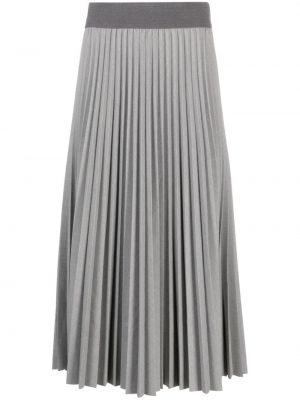 Plisované midi sukně Peserico šedé
