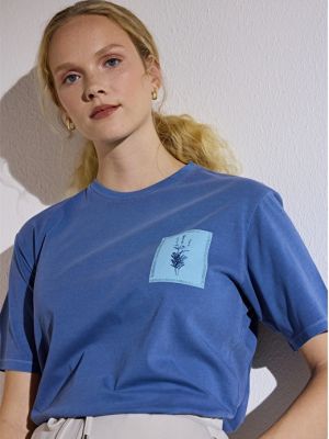 Женская футболка цвета индиго с круглым вырезом Brooks Brothers