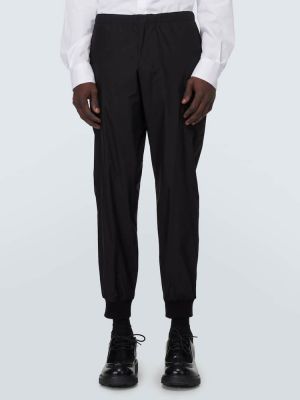 Pantalones de chándal de seda Prada negro