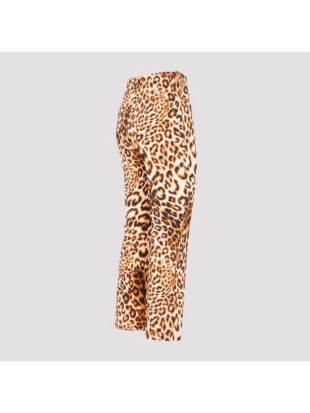 Pantalones con estampado leopardo Rotate Birger Christensen marrón