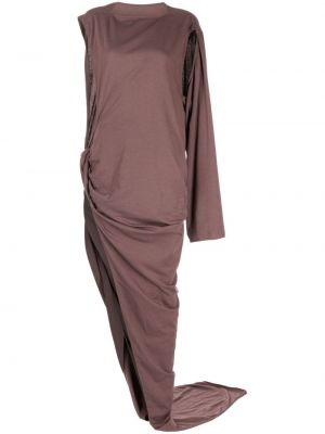 Asimetriškas vakarinė suknelė Rick Owens Drkshdw violetinė