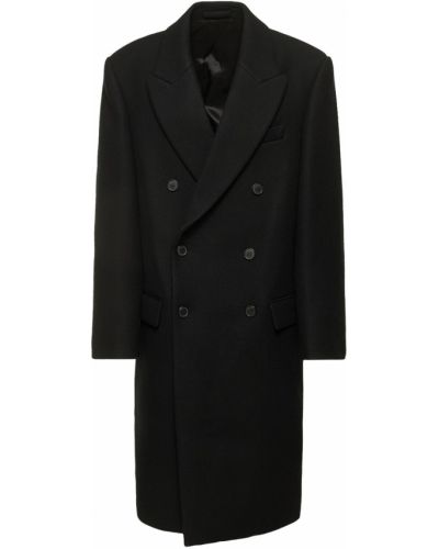 Vilnonis paltas oversize Wardrobe.nyc juoda