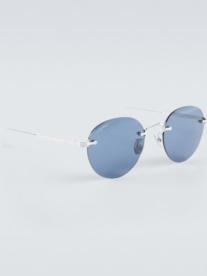 Okulary przeciwsłoneczne Cartier Eyewear Collection niebieskie