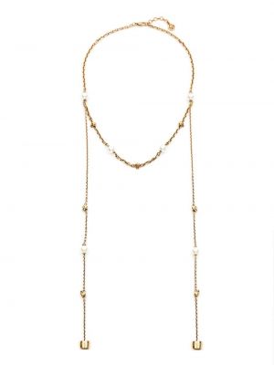 Ogrlica z perlami Alexander Mcqueen zlata
