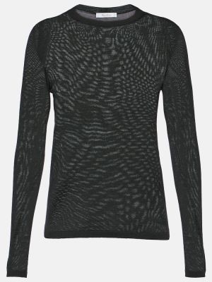 Vlnený sveter Max Mara čierna