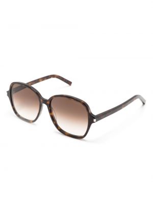 Sluneční brýle s potiskem Saint Laurent Eyewear hnědé