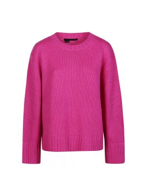 Różowy sweter z okrągłym dekoltem 360cashmere