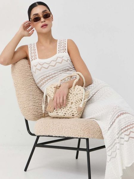 Twinset ruha bézs, maxi, egyenes