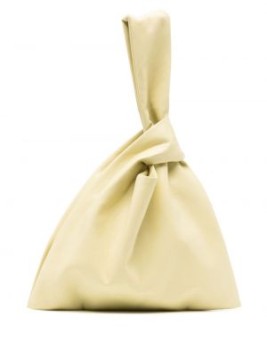 Kožená listová kabelka Nanushka žltá