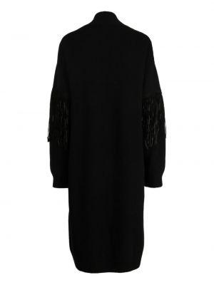 Kašmírový kabát s třásněmi Wild Cashmere černý