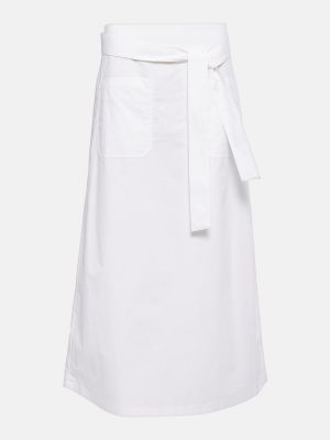 Lněné dlouhá sukně Totême bílé