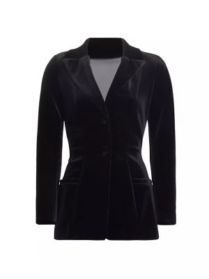 Кружевной бархатный пиджак Chiara Boni La Petite Robe черный