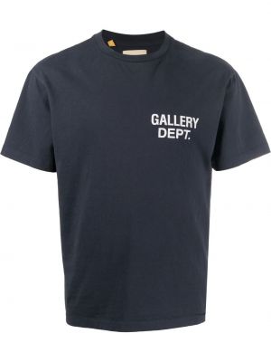 T-shirt z nadrukiem bawełniane z krótkim rękawem Gallery Dept. - niebieski