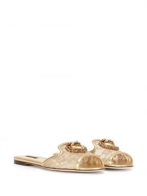 Sandalias slip on Dolce & Gabbana dorado