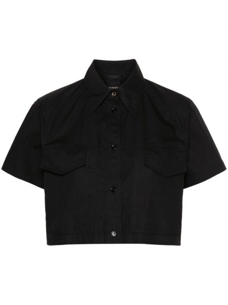 Βαμβακερό πουκάμισο Pinko μαύρο
