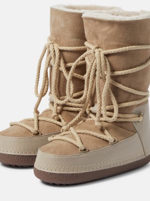 Leder ankle boots Inuikii beige